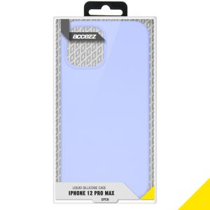 Accezz Liquid Silicone Backcover iPhone 12 Pro Max - Paars