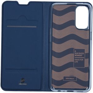 Dux Ducis Slim Softcase Bookcase Oppo Reno4 5G - Donkerblauw
