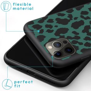 iMoshion Design hoesje iPhone 12 Pro Max - Luipaard - Groen / Zwart