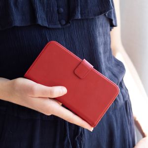 Selencia Echt Lederen Bookcase Samsung Galaxy M31 - Rood