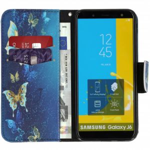 Design Softcase Bookcase Samsung Galaxy J6