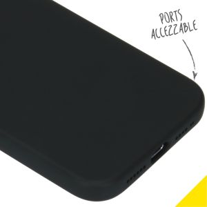 Accezz Liquid Silicone Backcover iPhone 12 Pro Max - Zwart