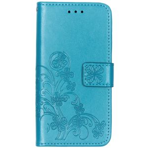 Klavertje Bloemen Bookcase Samsung Galaxy A20e - Turquoise