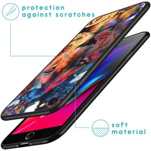 iMoshion Design hoesje iPhone SE (2022 / 2020) / 8 / 7 - Jungle - Leeuw