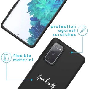 iMoshion Design hoesje Galaxy S20 FE - Fuck Off - Zwart