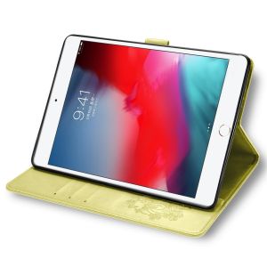 Klavertje Bloemen Bookcase iPad 6 (2018) 9.7 inch / iPad 5 (2017) 9.7 inch - Geel