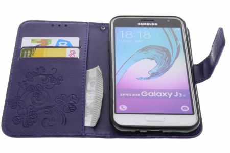 Klavertje Bloemen Bookcase Samsung Galaxy J3 / J3 (2016)