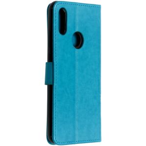 Klavertje Bloemen Bookcase Huawei Y6 (2019) - Turquoise