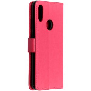 Klavertje Bloemen Bookcase Huawei Y6 (2019) - Roze