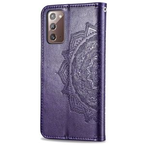 Mandala Bookcase Samsung Galaxy Note 20 - Paars