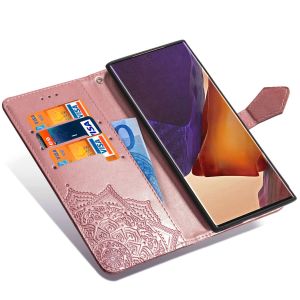 Mandala Bookcase Samsung Galaxy Note 20 Ultra - Rosé Goud