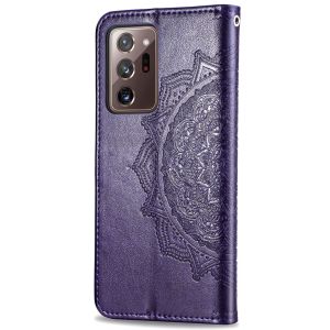 Mandala Bookcase Samsung Galaxy Note 20 Ultra - Paars