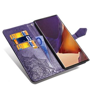 Mandala Bookcase Samsung Galaxy Note 20 Ultra - Paars