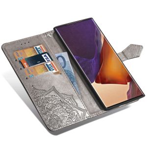 Mandala Bookcase Samsung Galaxy Note 20 Ultra - Grijs