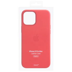 Apple Leather Backcover MagSafe iPhone 12 Pro Max - Red