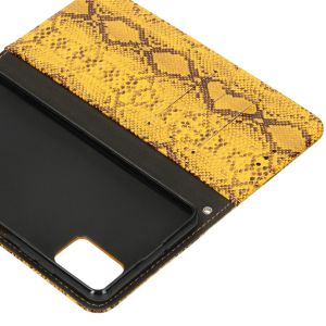 Slangenprint Bookcase Samsung Galaxy A51 - Geel