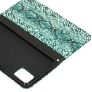 Slangenprint Bookcase Samsung Galaxy A51 - Groen