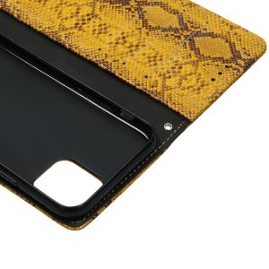 Slangenprint Bookcase iPhone 11 Pro - Geel