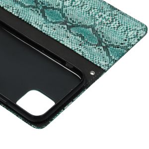 Slangenprint Bookcase iPhone 11 Pro - Groen