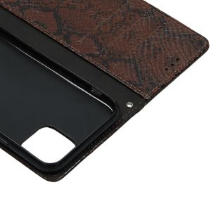 Slangenprint Bookcase iPhone 11 Pro - Bruin