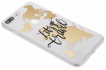 Design Backcover iPhone 8 Plus / 7 Plus - Quote Wereldkaart