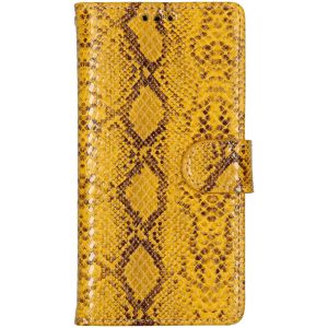 Slangenprint Bookcase iPhone X / Xs - Geel
