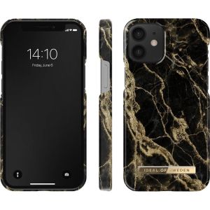 iDeal of Sweden Fashion Backcover iPhone 12 Mini - Golden Smoke Marble