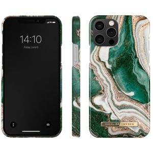 iDeal of Sweden Fashion Backcover iPhone 12 (Pro) - Golden Jade Marble