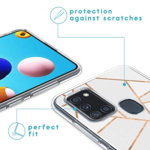iMoshion Design hoesje Samsung Galaxy A21s - Grafisch Koper / Wit