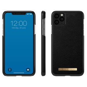 iDeal of Sweden Saffiano Backcover iPhone 11 Pro Max - Zwart