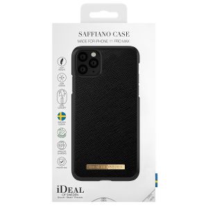 iDeal of Sweden Saffiano Backcover iPhone 11 Pro Max - Zwart