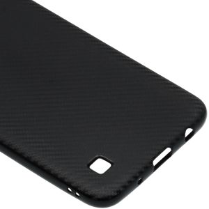 Carbon Softcase Backcover Samsung Galaxy A10 - Zwart
