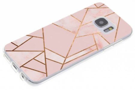 Design Backcover Samsung Galaxy S7 - Grafisch Roze / Koper