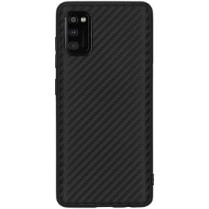 Carbon Softcase Backcover Samsung Galaxy A41 - Zwart