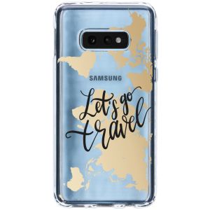 Design Backcover Samsung Galaxy S10e - Quote Wereldkaart
