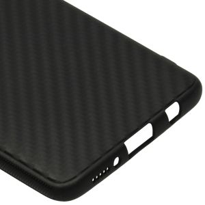 Carbon Softcase Backcover Samsung Galaxy A51 - Zwart