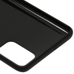 Carbon Softcase Backcover Samsung Galaxy A71 - Zwart