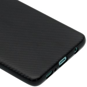 Carbon Softcase Backcover Galaxy S10 Plus - Zwart