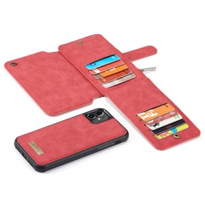 CaseMe Luxe 2 in 1 Portemonnee Bookcase iPhone 11 - Rood