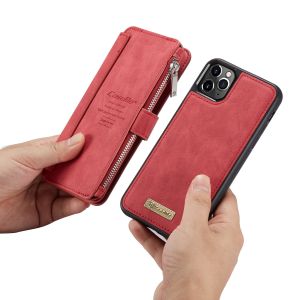 CaseMe Luxe 2 in 1 Portemonnee Bookcase iPhone 11 Pro Max - Rood
