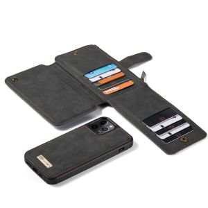 CaseMe Luxe 2 in 1 Portemonnee Bookcase iPhone 12 Pro Max - Zwart
