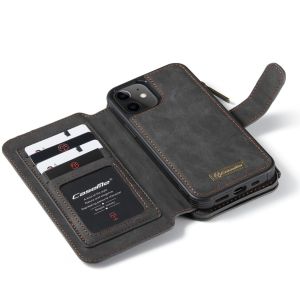 CaseMe Luxe 2 in 1 Portemonnee Bookcase iPhone 12 Mini - Zwart