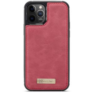 CaseMe Luxe 2 in 1 Portemonnee Bookcase iPhone 12 (Pro) - Rood