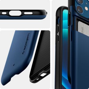 Spigen Slim Armor CS Backcover iPhone 12 Mini - Donkerblauw