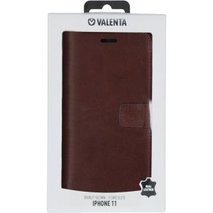 Valenta Leather Bookcase iPhone 11 - Bruin