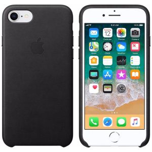 Apple Leather Backcover iPhone SE (2022 / 2020) / 8 / 7 - Black