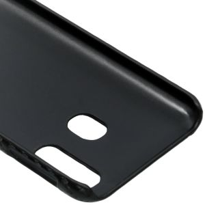 Carbon Hardcase Backcover Samsung Galaxy A40 - Zwart