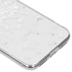 Snowflake Softcase Backcover iPhone X / Xs - Wit