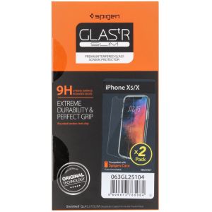 Spigen GLAStR Screenprotector Duo Pack iPhone X / Xs