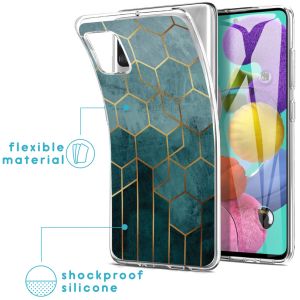 iMoshion Design hoesje Samsung Galaxy A51 - Patroon - Groen